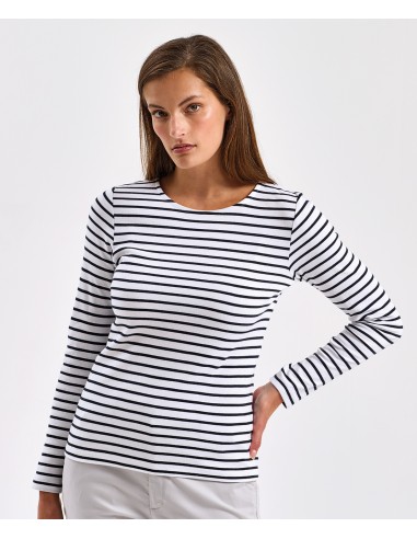 ASQ-AQ071-Womens Marinière Coastal Long Sleeve Tee